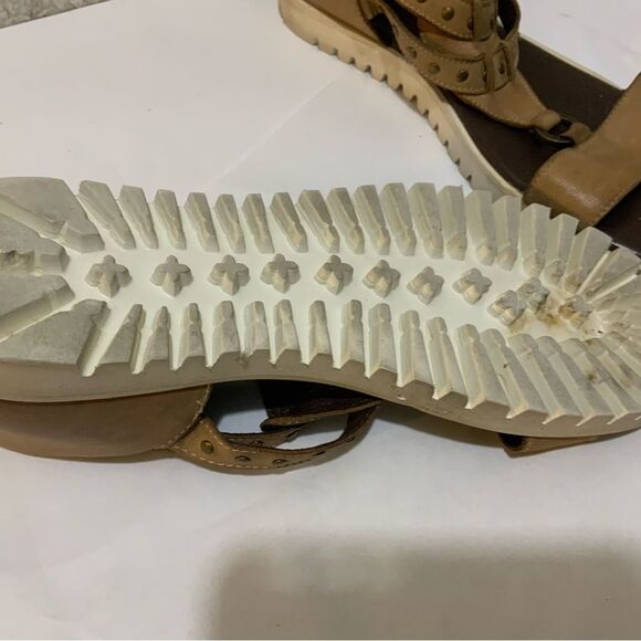 Roan By Bed Stu Ibis Studded Ankle Leather Platform Boho Sandals Shoes - Picture 7 of 10